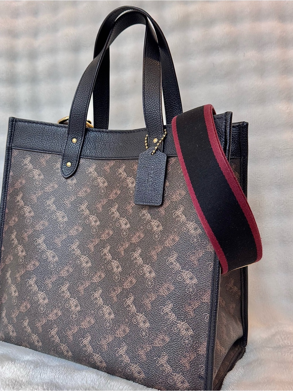 Coach Field Tote in Signature Canvas and Horse and Carriage Print